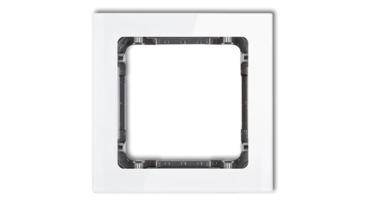 DECO Ramka pojedyncza - efekt szkła (ramka: biała spód: grafitowy) biały 0-11-DRS-1
