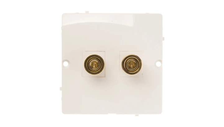 Simon Basic Gniazdo głośnikowe pojedyncze białe BMGL2.02/11