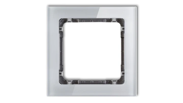DECO Ramka pojedyncza - efekt szkła (ramka: szara spód: grafitowy) szary 15-11-DRS-1