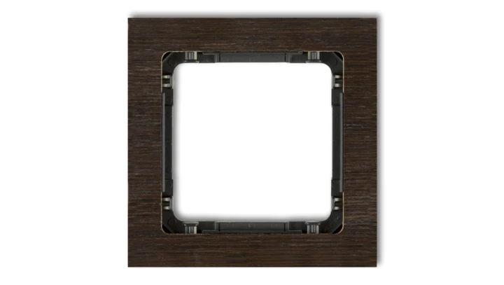 DECO Ramka pojedyncza - efekt drewna (ramka wenge spód czarny) efekt wenge DRD-1G
