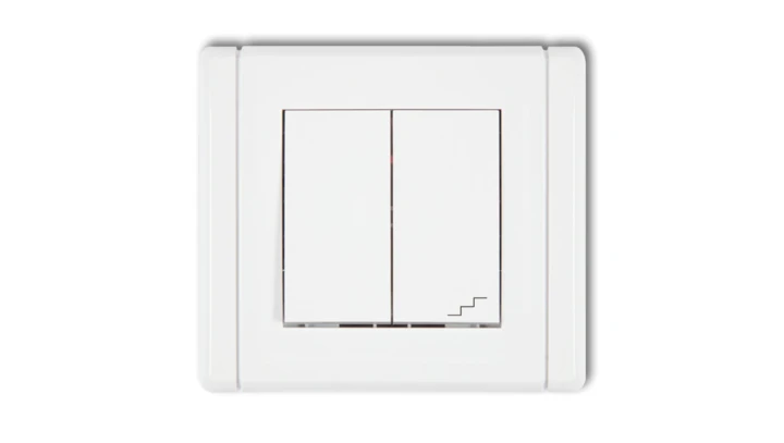 FLEXI Łącznik jednobiegunowy ze schodowym (osobne zasilanie) biały FWP-10.2