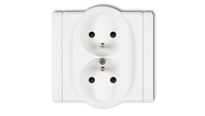 FLEXI Gniazdo podwójne z/u biały FGP-2zp