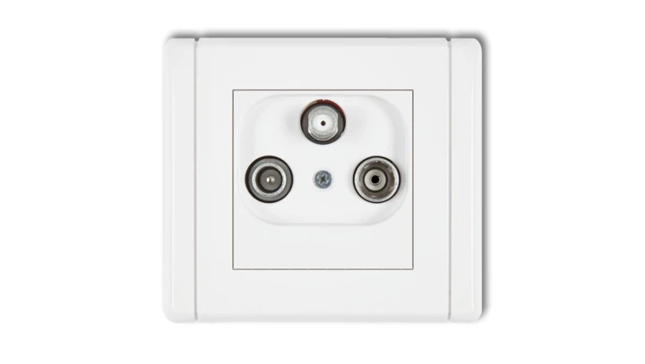 FLEXI Gniazdo antenowe RTV-SAT końcowe (2 wejścia antenowe) biały FGST