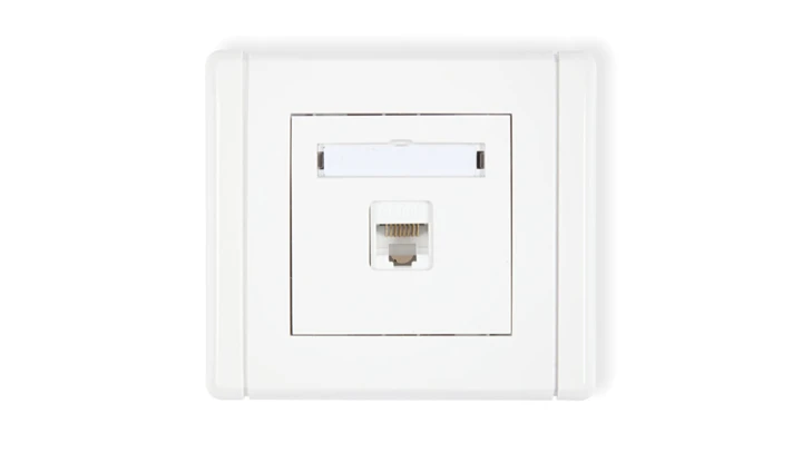 FLEXI Gniazdo komputerowe pojedyncze 1xRJ45, kat. 6, ekranowane, 8-stykowe biały FGK-5