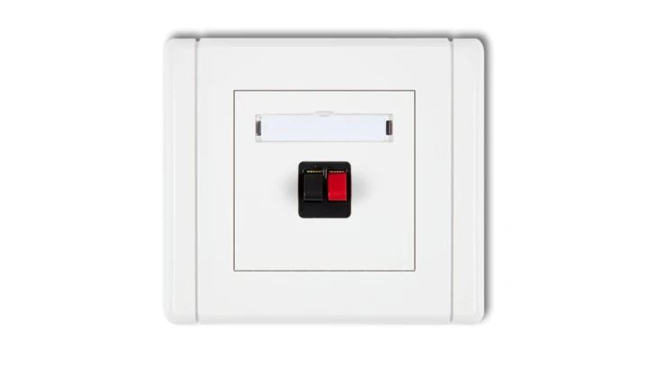 FLEXI Gniazdo głośnikowe pojedyncze biały FGG-1