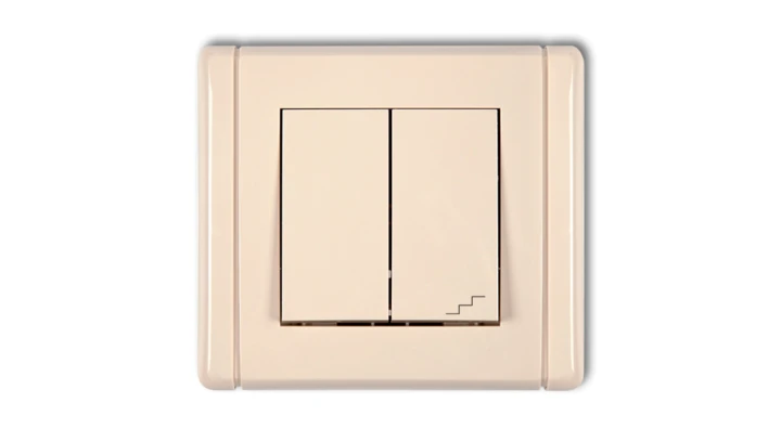 FLEXI Łącznik jednobiegunowy ze schodowym (wspólne zasilanie) beżowy 1FWP-10.1