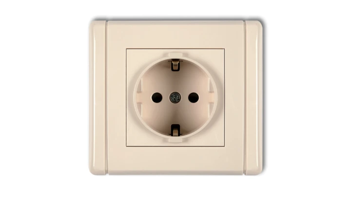 FLEXI Gniazdo pojedyncze z/u SCHUKO beżowy 1FGP-1sp