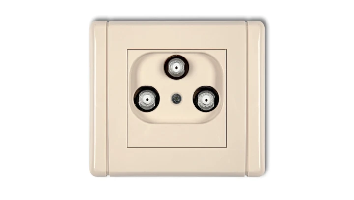 FLEXI Gniazdo multimadialne 3F DATA (Vectra) beżowy 1FGMV