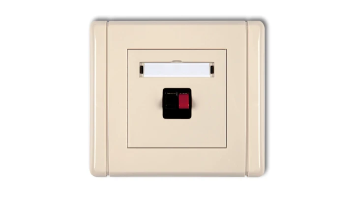 FLEXI Gniazdo głośnikowe pojedyncze beżowy 1FGG-1