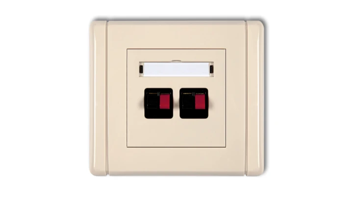 FLEXI Gniazdo głośnikowe podwójne beżowy 1FGG-2