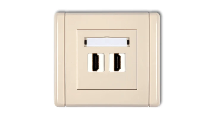 FLEXI Gniazdo podwójne HDMI beżowy 1FHDMI-2