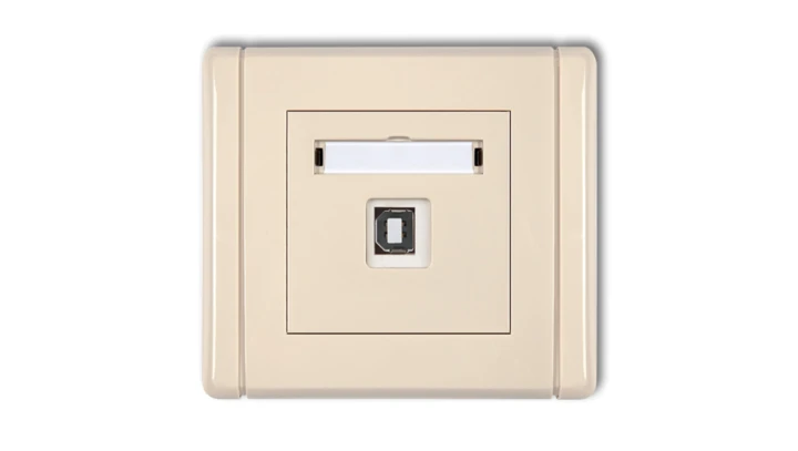 FLEXI Gniazdo pojedyncze USB-AB beżowy 1FGUSB-3