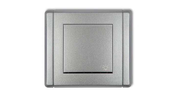 FLEXI Przycisk /światło/ srebrny metalik 7FWP-5