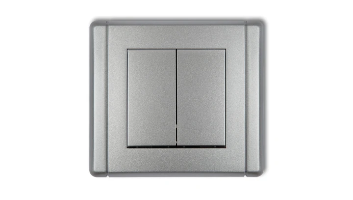 FLEXI Przycisk dwubiegunowy srebrny metalik 7FWP-44.2