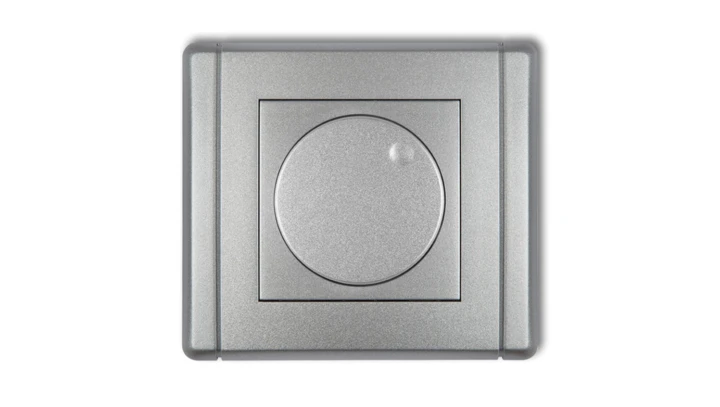FLEXI Ściemniacz elektroniczny przyciskowo-obrotowy srebrny metalik 7FRO-1
