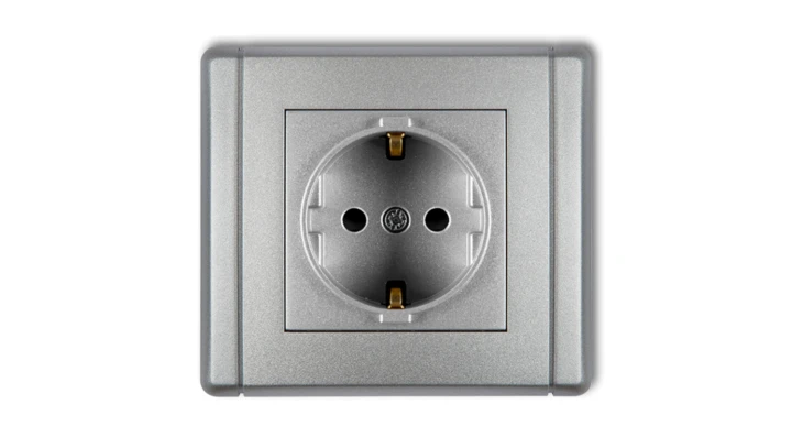 FLEXI Gniazdo pojedyncze z/u SCHUKO srebrny metalik 7FGP-1sp
