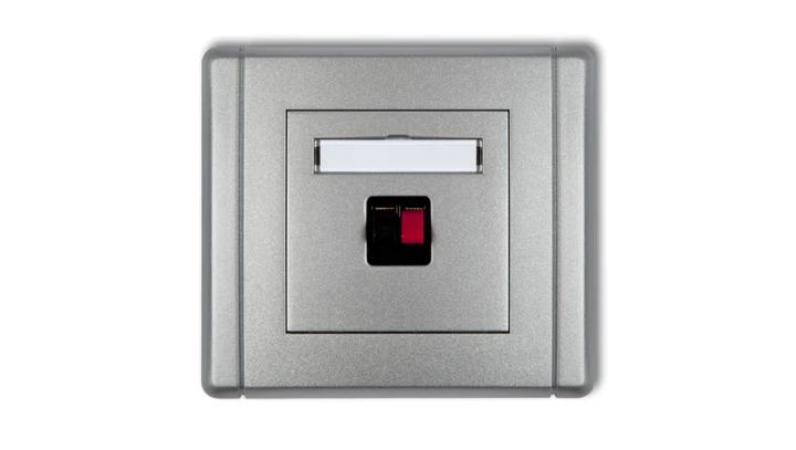 FLEXI Gniazdo głośnikowe pojedyncze srebrny metalik 7FGG-1