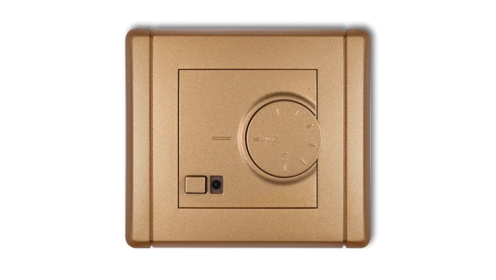 FLEXI Regulator temperatury elektroniczny z czujnikiem podpodłogowym złoty metalik 8FRT-1