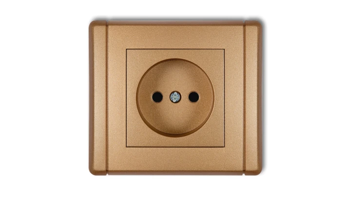 FLEXI Gniazdo pojedyncze b/u złoty metalik 8FGP-1p