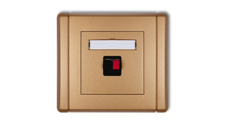 FLEXI Gniazdo głośnikowe pojedyncze złoty metalik 8FGG-1