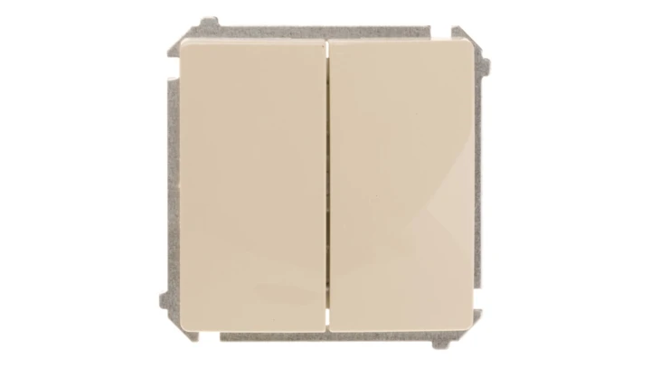 Simon Basic Łącznik schodowy podwójny beżowy BMW6/2.01/12