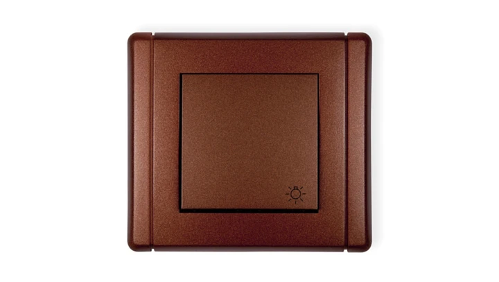 FLEXI Przycisk /światło/ brązowy metalik 9FWP-5