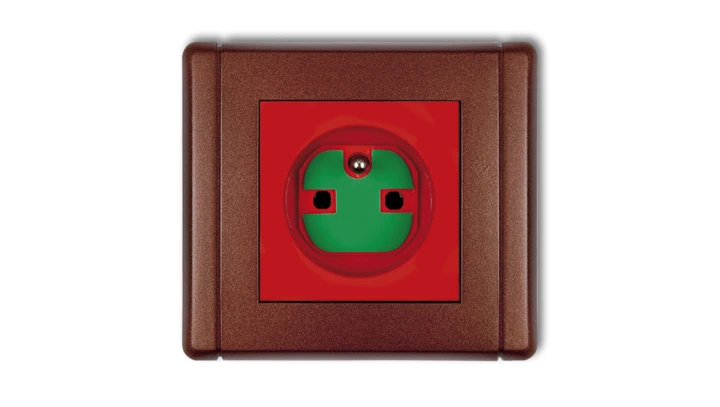 FLEXI Gniazdo pojedyncze z/u DATA z kluczem czerwony 9FGZK