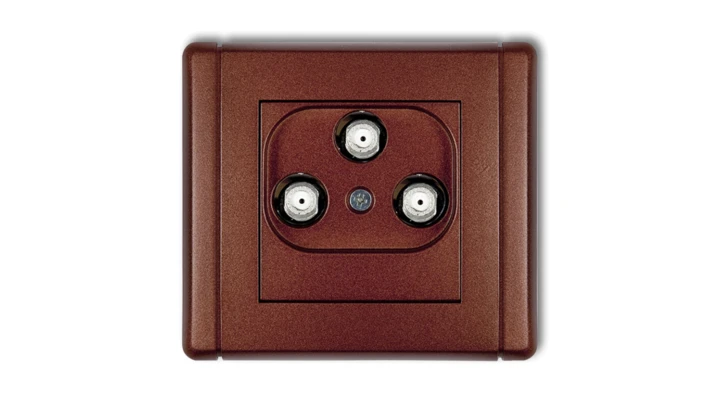 FLEXI Gniazdo multimedialne 3F DATA (Vectra) brązowy metalik 9FGMV