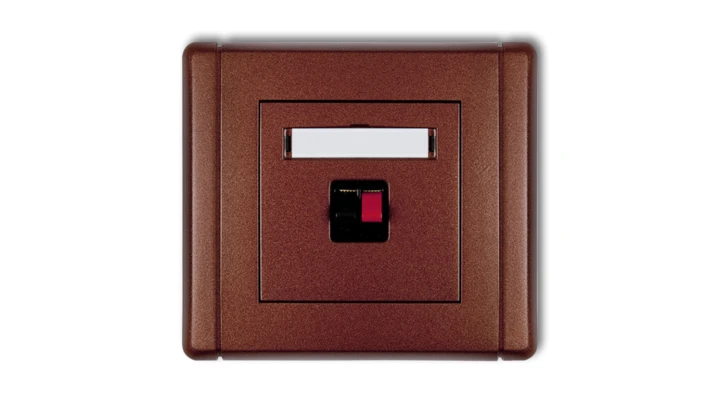 FLEXI Gniazdo głośnikowe pojedyncze brązowy metalik 9FGG-1