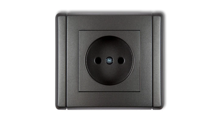 FLEXI Gniazdo pojedyncze b/u grafitowy 11FGP-1p