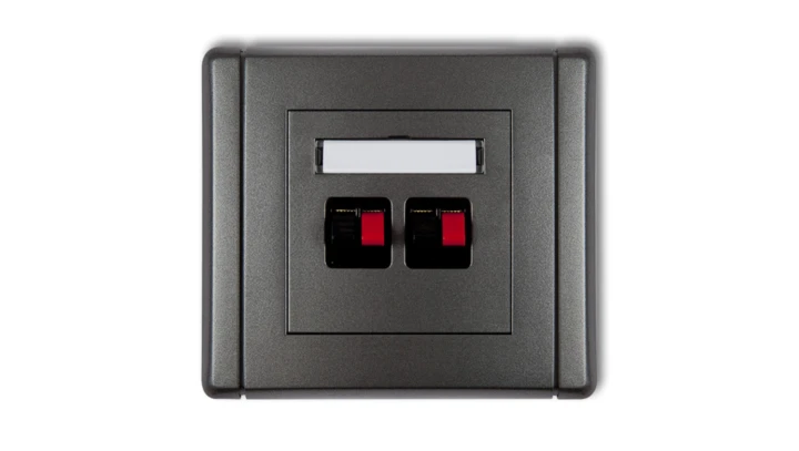 FLEXI Gniazdo głośnikowe podwójne grafitowy 11FGG-2