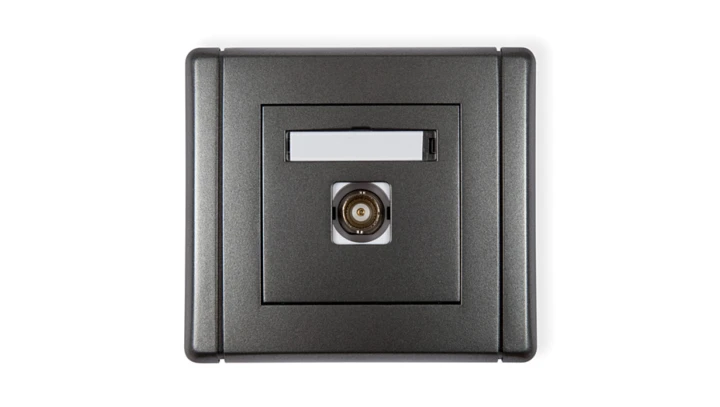 FLEXI Gniazdo pojedyncze BNC grafitowy 11FGBNC-1