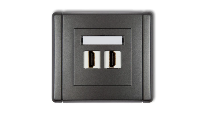 FLEXI Gniazdo podwójne HDMI grafitowy 11FHDMI-2