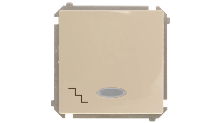 Simon Basic Łącznik schodowy z podświetleniem, szybkozłącza, beżowy BMW6L.01/12