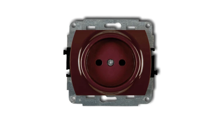 TREND Gniazdo pojedyncze b/u brązowy 4GP-1p