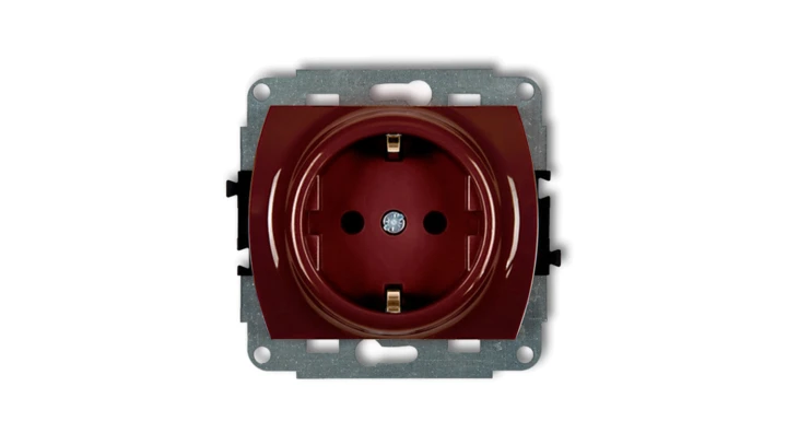 TREND Gniazdo pojedyncze z/u SCHUKO brązowy 4GP-1sp