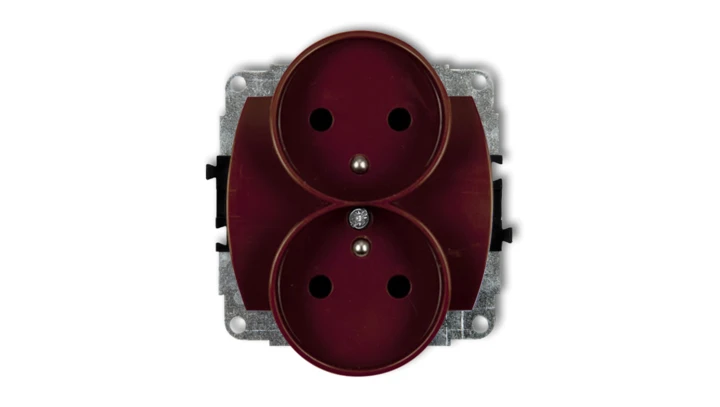 TREND Gniazdo podwójne z/u brązowy 4GPR-2zp