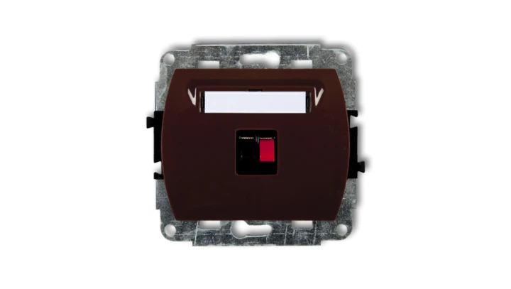 TREND Gniazdo głośnikowe pojedyncze brązowy 4GG-1