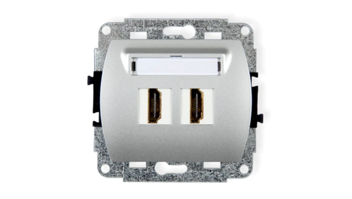 TREND Gniazdo podwójne HDMI srebrny 5HDMI-2