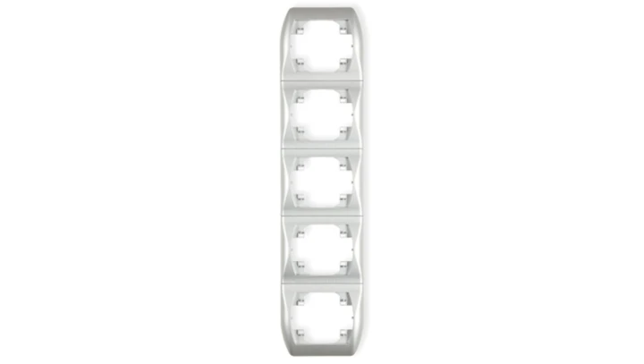 TREND Ramka pionowa pięciokrotna srebrny 5RV-5