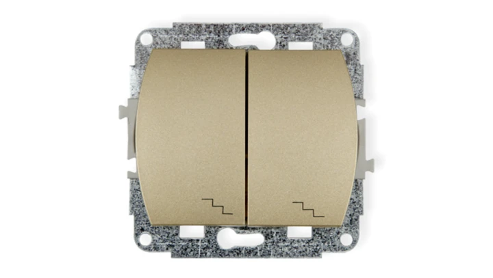 TREND Łącznik podwójny schodowy złoty 6WP-33