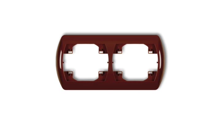 TREND Ramka pozioma podwójna brązowy 4RH-2