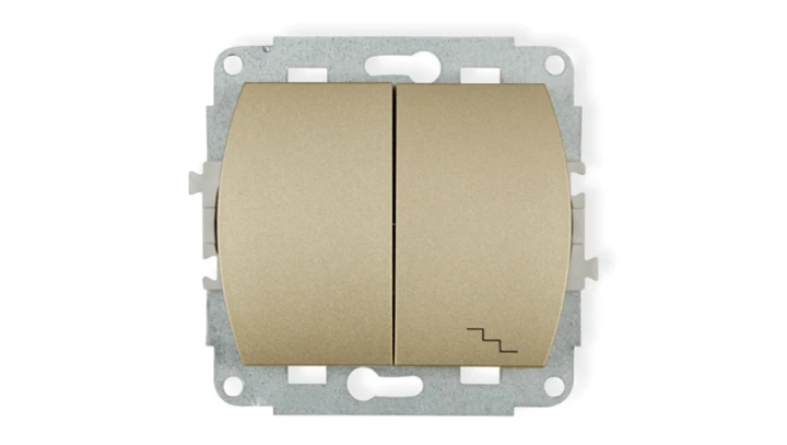 TREND Łącznik jednobiegunowy ze schodowym złoty 6WP-10