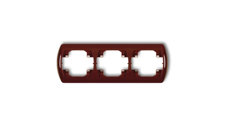 TREND Ramka pozioma potrójna brązowy 4RH-3