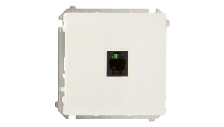 Simon Basic Gniazdo telefoniczne pojedyncze RJ11 białe BMTU.01/11