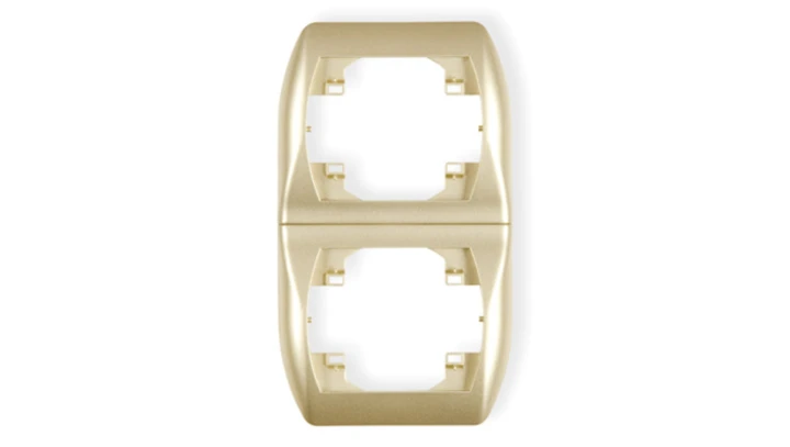 TREND Ramka pionowa podwójna złoty 6RV-2