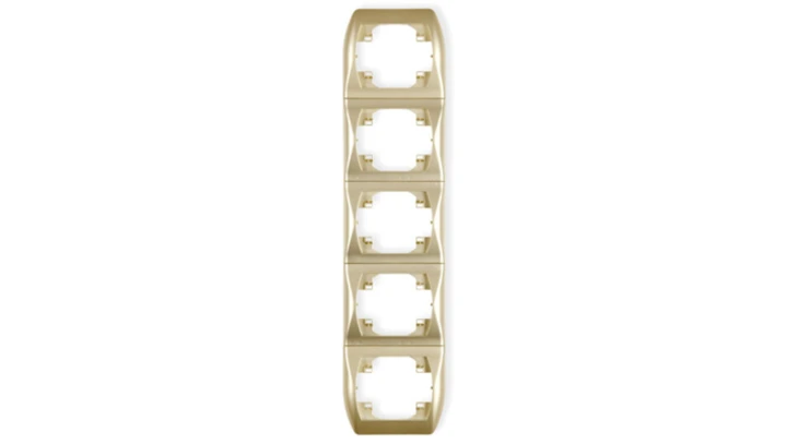 TREND Ramka pionowa pięciokrotna złoty 6RV-5