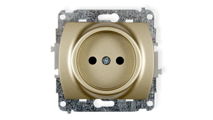 TREND Gniazdo pojedyncze b/u złoty 6GP-1p