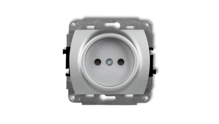 TREND Gniazdo pojedyncze b/u srebrny metalik 7GP-1p