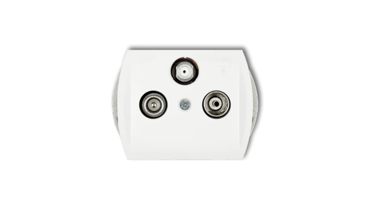 TREND Gniazdo antenowe RTV-SAT przelotowe 10dB biały GSP